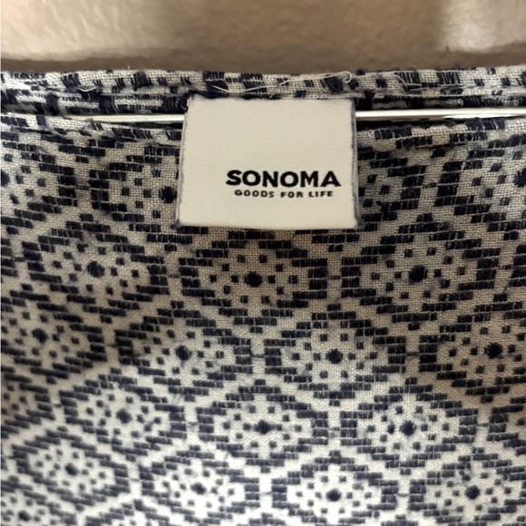 Sonoma Navy and Cream Patterned Poncho - Picture 3 of 3